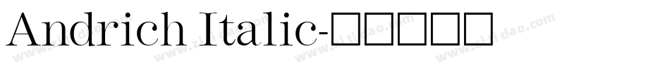 Andrich Italic字体转换